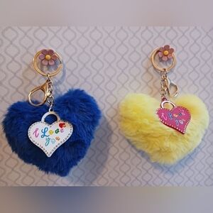 Heart Keychain/BAG charm Bundle NWOT